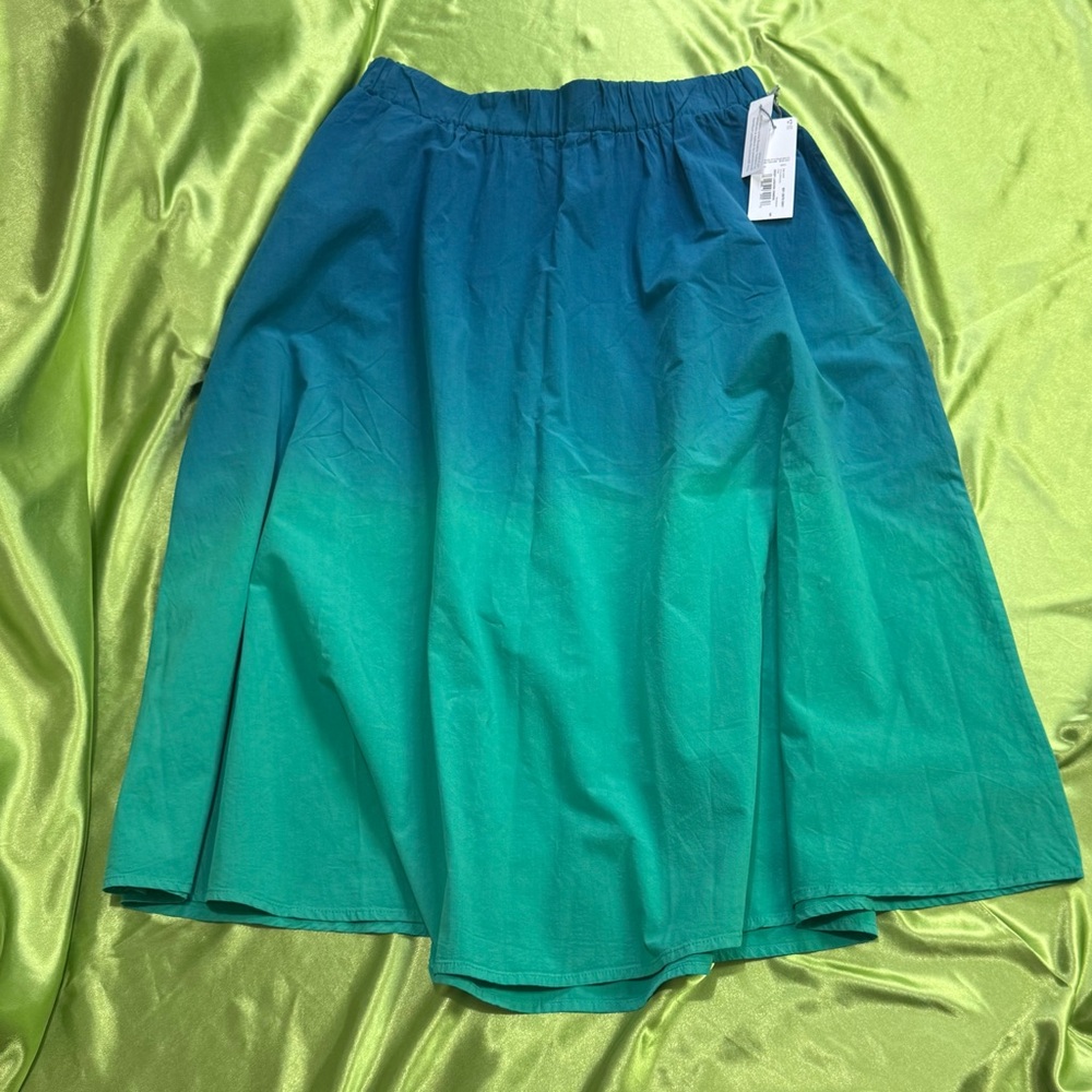 Liz Claiborne- Blue Ombré Skirt w/ Pockets- S - Fast Ship